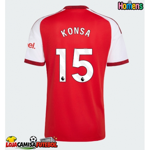 Camisa de Futebol Arsenal Ezri Konsa #15 Equipamento Principal 2026-27 Manga Curta
